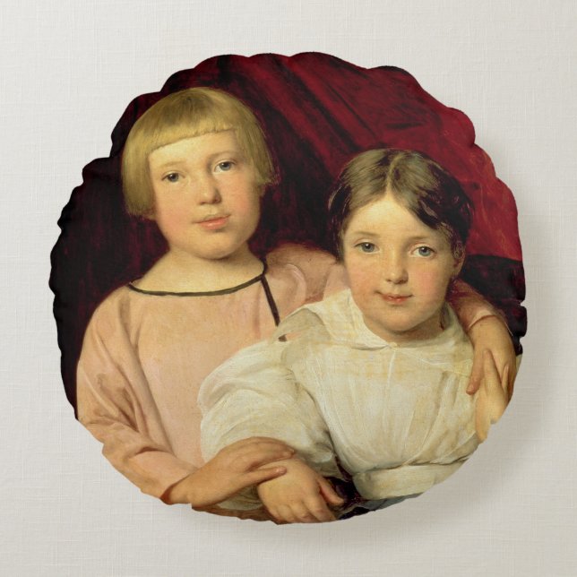 Children, 1834 round pillow (Front)