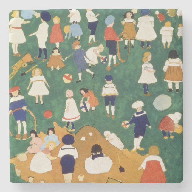 Children, 1908 stone coaster (Front)