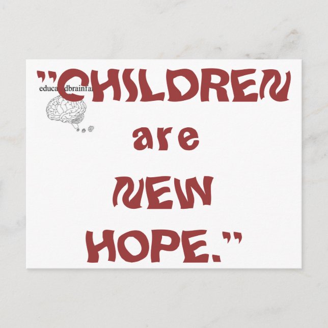 Children 1 - educatedbrainfart postcard (Front)