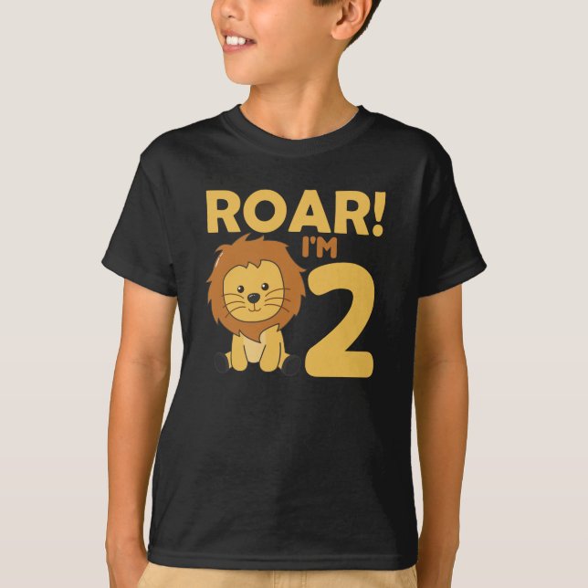 Children 2. Birthday Lion 2 Years Old Boy T-Shirt (Front)