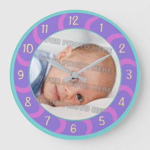 Children and Baby Custom Large Clock