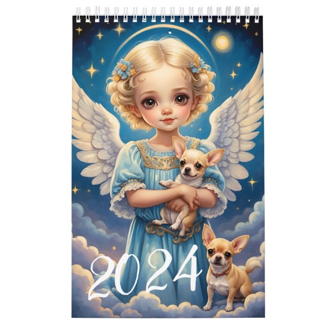 Children Angels and Cute Animals. 2024  Calendar (Cover)