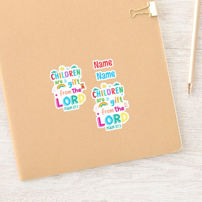 Children Are a Gift from the Lord” Custom-Cut (Notebook)