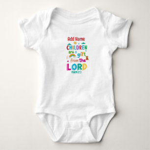 "Children Are a Gift from the Lord" (red) Baby Bodysuit