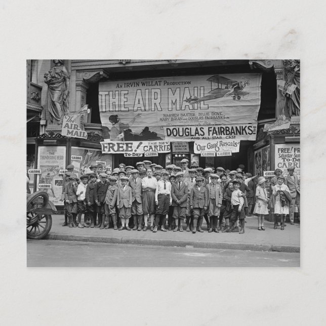 Children at the Movies, 1925 Postcard (Front)