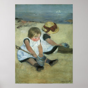 Children at the Seashore 1885 Poster