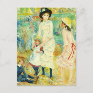 CHILDREN AT THE SEASHORE BY RENOIR  POSTCARD