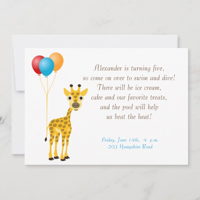 Children birthday invitation (Front)