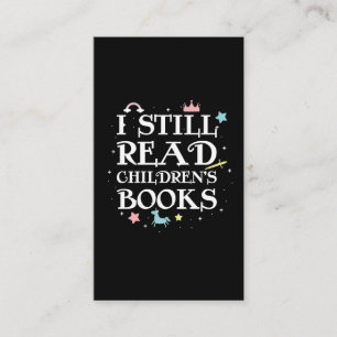 Children Books Reader Cute Reading Librarian Business Card