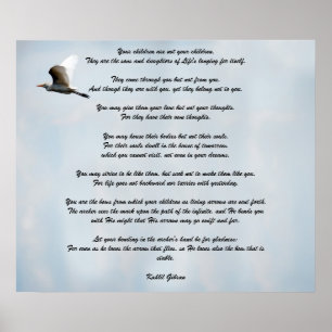 Children by Kahlil Gibran Poster