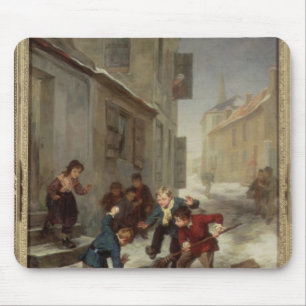 Children Chasing a Rat Mouse Pad