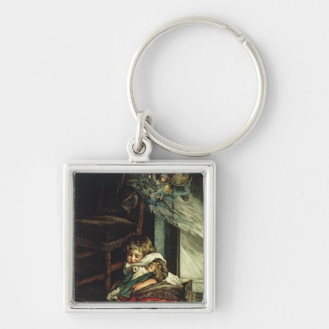 Children dreaming of toys keychain (Front)