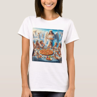 Children Eating Ice Cream & Pizza in Heaven Haiku  T-Shirt