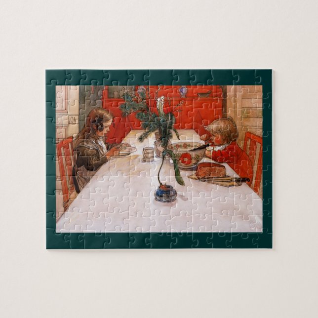 Children Eating Supper Jigsaw Puzzle (Horizontal)
