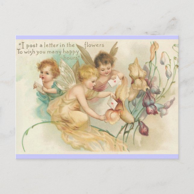 Children Fairies - Vintage Art Card (Front)