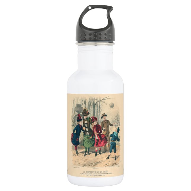 Children Family Antique Victorian Chilld 532 Ml Water Bottle (Front)
