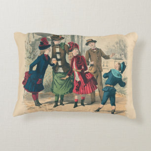 Children Family Antique Victorian Chilld Accent Pillow