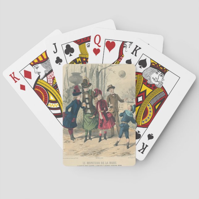 Children Family Antique Victorian Chilld Playing Cards (Back)