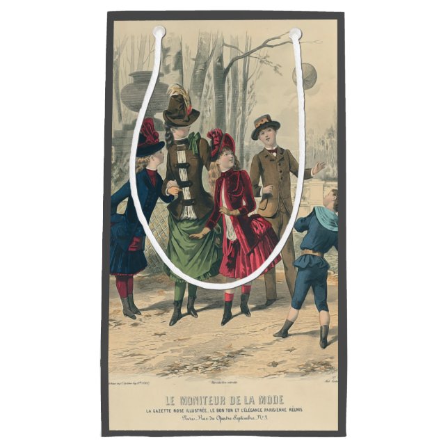 Children Family Antique Victorian Chilld Small Gift Bag (Front)