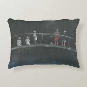 Children fishing accent pillow