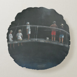 Children fishing round pillow