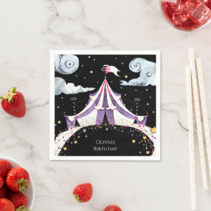 Children Fun Circus Birthday Napkin