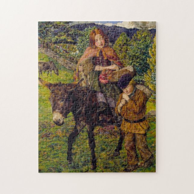 Children Going to Market (by John Lee) Jigsaw Puzzle (Vertical)