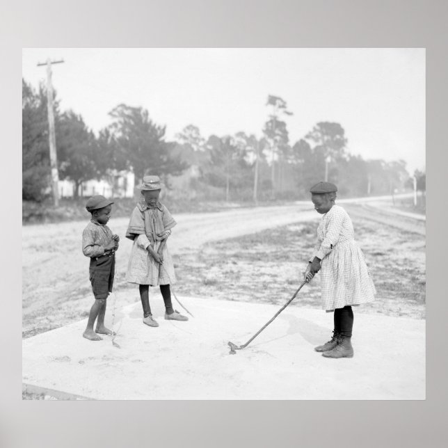 Children Golfing, 1905 Poster (Front)