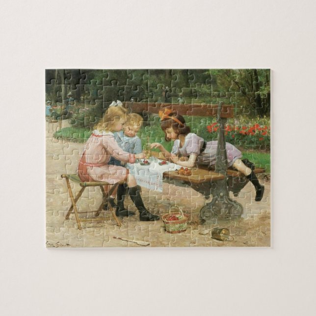Children Having Afternoon Tea in the Park Jigsaw Puzzle (Horizontal)
