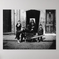 Children in a London slum