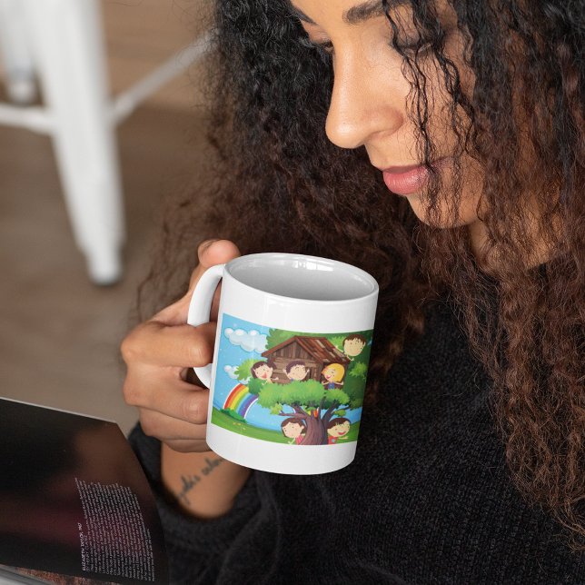 Children In A Treehouse Coffee Mug (Creator Uploaded)