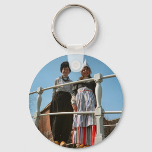 Children in Dutch National Costume Keychain