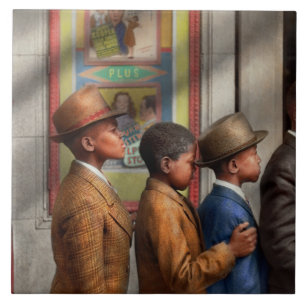 Children - In line to see a movie 1941 Tile