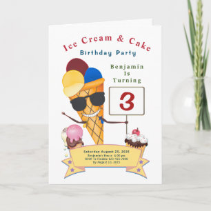 Children Kids Birthday Party Fun Cute Personalize Card