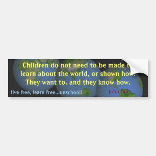 children learn bumper sticker
