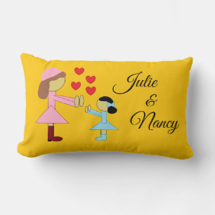 Children & Love: Orange Lumbar Pillow