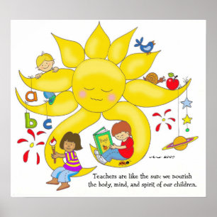 Children Matter - Teachers Care by Vera Trembach Poster