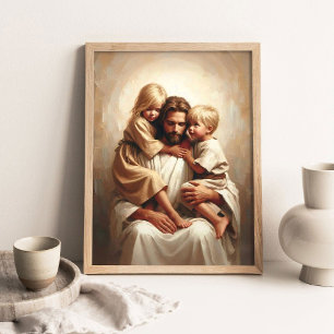 Children of Faith, Christian Wall Art, Jesus with  Poster
