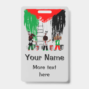 Children of Gaza Painting Palestine Flag  Badge