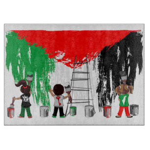 Children of Gaza Painting Palestine Flag  Cutting Board