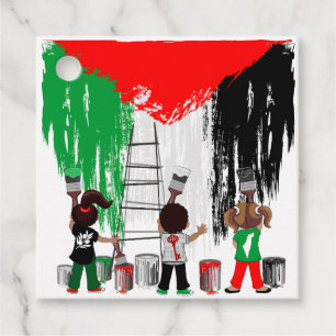 Children of Gaza Painting Palestine Flag  Favour Tags