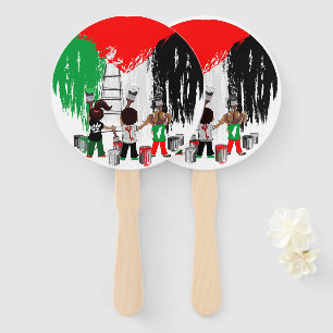 Children of Gaza Painting Palestine Flag  Hand Fan