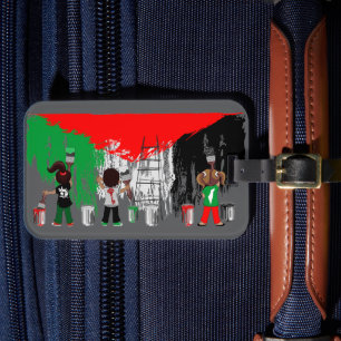 Children of Gaza Painting Palestine Flag  Luggage Tag