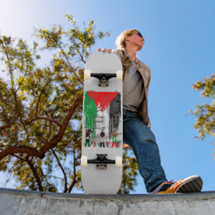 Children of Gaza Painting Palestine Flag Skateboard