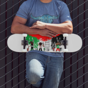 Children of Gaza Painting Palestine Flag Skateboard