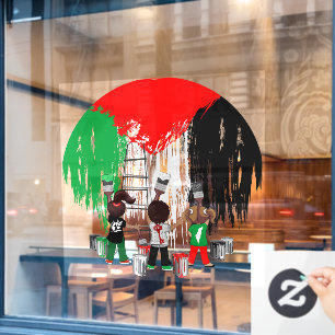 Children of Gaza Painting Palestine Flag Window Cling