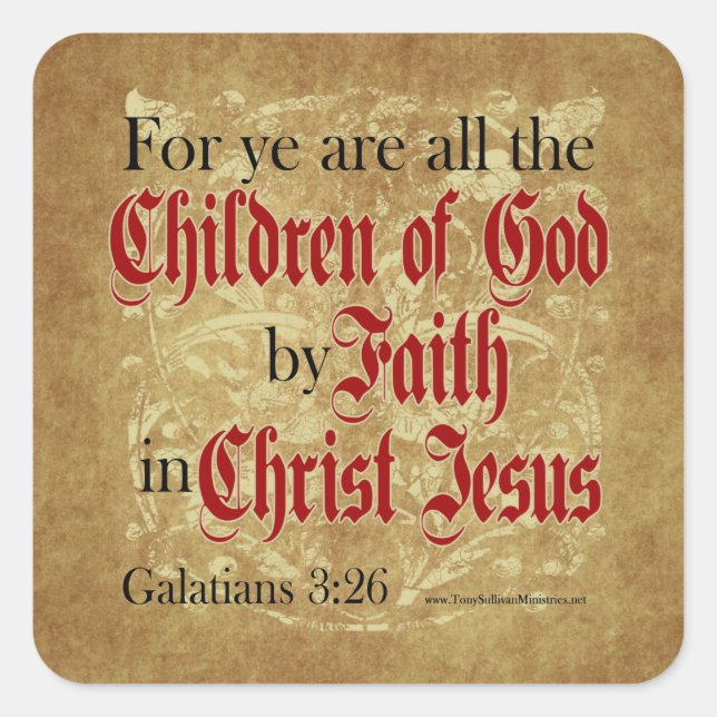 Children of God by Faith Square Sticker (Front)