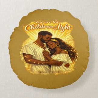 Children of Light Round Pillow