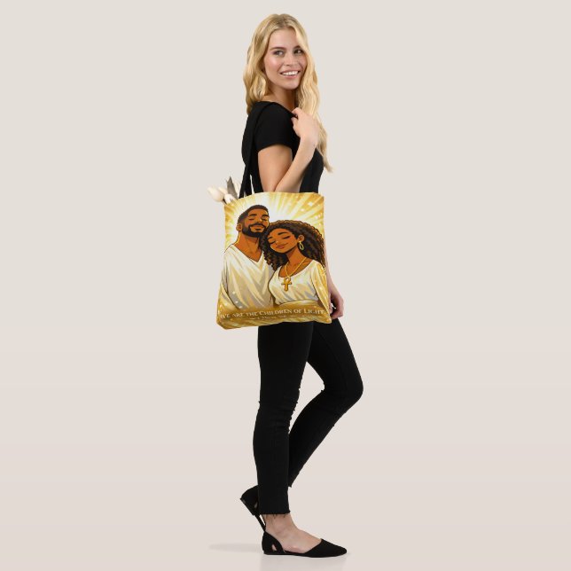 Children of Light Tote Bag (On Model)