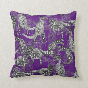Children of the Late Cretaceous ~ purple Throw Pillow